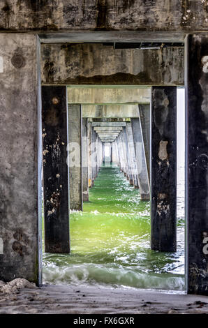 Unter dem Fishing Pier. Stockfoto