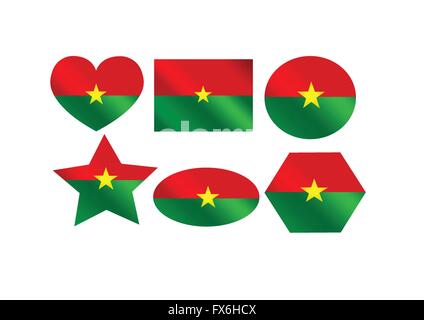 Burkina Faso Fahne Themen Idee design Stock Vektor