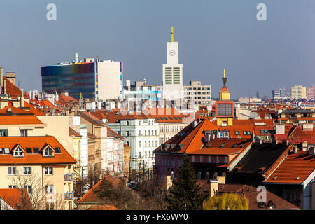 Blick auf die Vrsovice Prag, Tschechische Republik Stockfoto