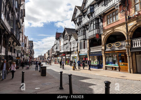 Bridge Street, Chester Zeilen, die historische Stadt Chester, England Stockfoto