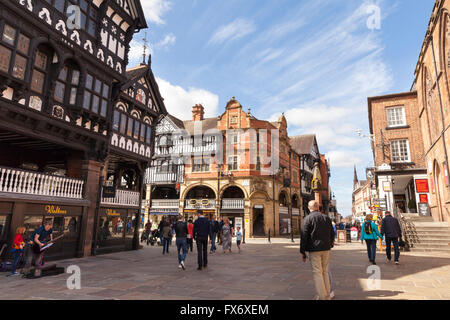 Kreuz, Chester Zeilen, historischen Stadt Chester, England Stockfoto