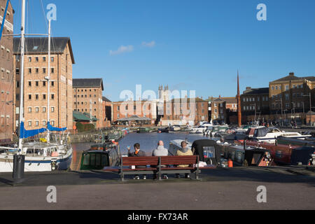 Victoria-Becken in Gloucester Docks in England Stockfoto