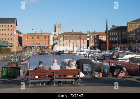 Victoria-Becken in Gloucester Docks in England Stockfoto