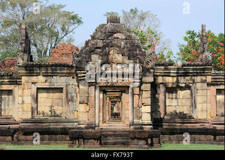 Archäologische Stätte von Prasat Muang Tam in Buriram, Thailand Stockfoto