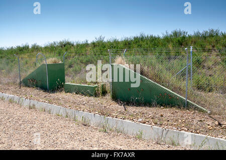 Ausstiegshilfen in eine High-Speed Railway in Provinz Leon, Spanien Stockfoto