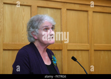 Ein neues Porträt von führenden irischen Literaturkritiker Professor Edna Longley, gefeierten Antrim lebenden Künstlers Jeffrey Morgan ist Mittwoch, 11. Januar 2012 auf Queenís Universität Belfast, vorgestellt. Über eine lange Lehre und wissenschaftliche Laufbahn verbrachte fast vollständig an Queenís hatte Professor Longley einen riesigen und förderlichen Einfluss auf die literarische Kultur von Nordirland. Ihre kritischen Arbeiten umfassen Poesie in den Kriegen, Louis MacNeice: A Study, The Living Stream: Literatur und Revisionismus in Irland, die Poesie und die Nachwelt (2000), und sie ist Herausgeberin von Edward Thomas: The Annotated gesammelten Gedichte Stockfoto