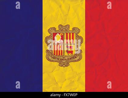 Flagge von Andorra Vektor Stock Vektor