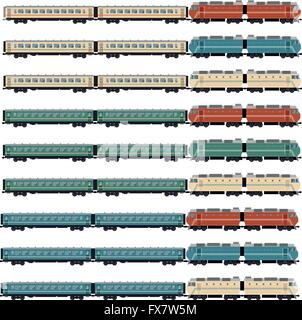 Passagier-Züge Stock Vektor