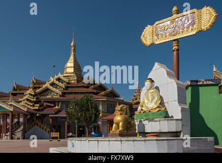 Hpaung Daw U (Phaung Daw Oo) Pagode, Inle-See, Birma (Myanmar) Stockfoto