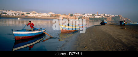 Marokko, Rabat, alte Oudaia-Kasbah, oued Stockfoto