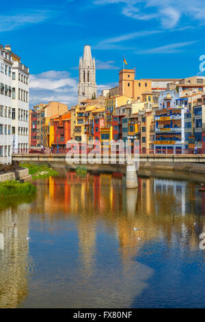 Kirche von Sant Feliu in Girona, Spanien Stockfoto