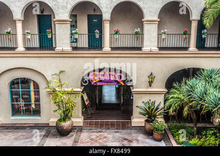 Prado Restaurant Hof im Balboa Park, San diego Stockfoto