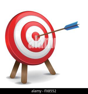 Dart, ein Ziel zu treffen Stock Vektor