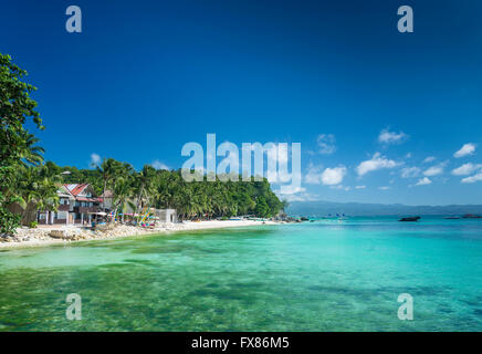 Bucht Diniwid Strand im tropischen Paradies Boracay Philippinen Stockfoto