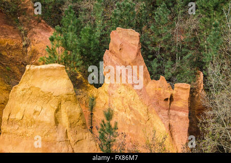 Les Sentiers d'Ocres, Roussillon, Vaucluse, Frankreich 84 Stockfoto