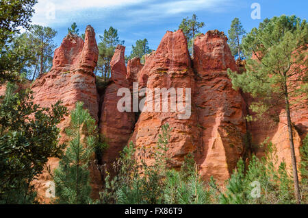 Les Sentiers d'Ocres, Roussillon, Vaucluse, Frankreich 84 Stockfoto