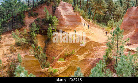 Les Sentiers d'Ocres, Roussillon, Vaucluse, Frankreich 84 Stockfoto