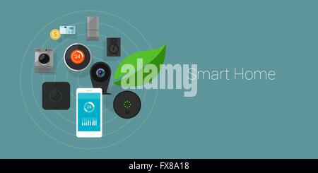 Smart Haus Elemente Stock Vektor