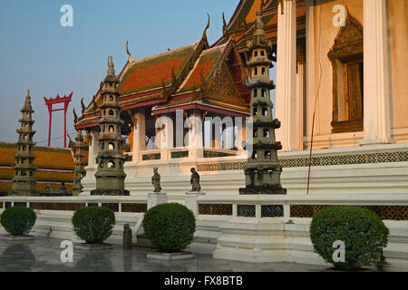 Wat Suthat und Giant Swing Bangkok Thailand Stockfoto