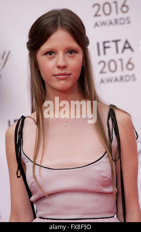 Schauspielerin Mia Goth bei IFTA Film & Drama Awards (dem irischen Film & Fernsehakademie) im Mansion House in Dublin, Irland, Stockfoto