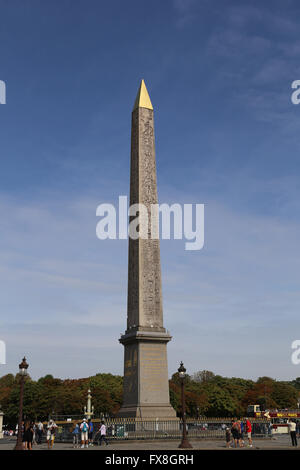 Luxor Obelisk. Place of Concorde. Paris. Frankreich. Stockfoto