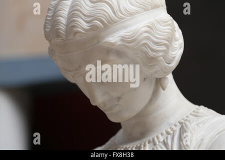 Dichterin Sappho, 1852. Marmorstatue von James Pradier (1790-1852). Musée d ' Orsay. Paris. Frankreich. Stockfoto