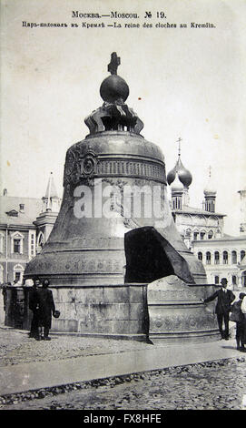 Russland - ca. 1908: Postkarte gedruckt in Russland zeigt Zarenglocke Stockfoto