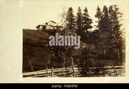 Russland - ca. 1908: Postkarte gedruckt in Russland zeigt Landschaft Stockfoto