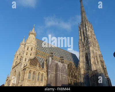 Saint Stephen Cathedral durch Herzog Rudolf IV., wurde auf die alte Kirche aus dem Jahr 1147 in der gotischen Architektur errichtet Stockfoto