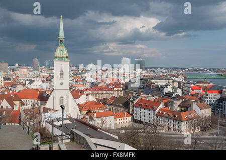 St.-Martins Dom und Bratislava Stadt, Slowakei Stockfoto