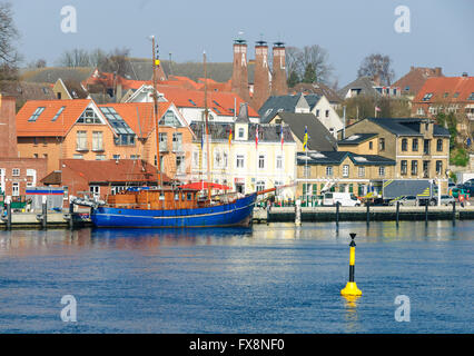 Kreuzfahrt-Hafen in Kappeln an der Schlei Stockfoto