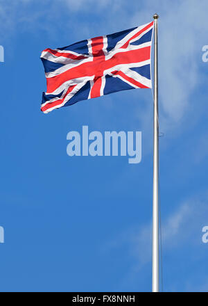 Der Union Jack, die Nationalflagge des Vereinigten Königreichs. Stockfoto
