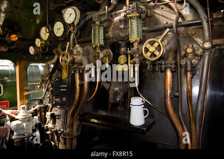 In der Kabine von The Flying Scotsman im National Railway Museum, York, Nth Yorkshire Stockfoto