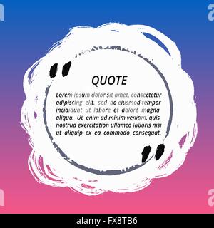 Runde Vektor Zitat Box von Pinselstrichen Stock Vektor