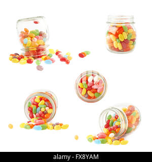 Zusammensetzung der Jar und Gelee Bohnen Stockfoto