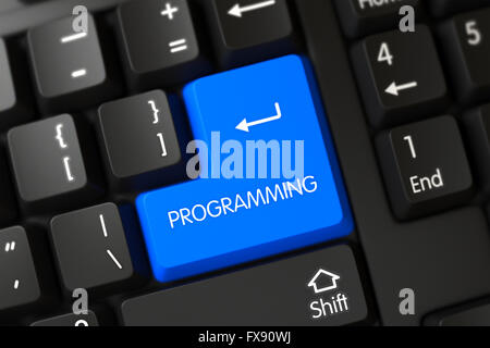 Programmierung-Nahaufnahme der Tastatur. Stockfoto