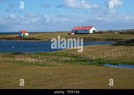 Wirtschaftsgebäude auf Bleaker Island in den Falkland-Inseln Stockfoto