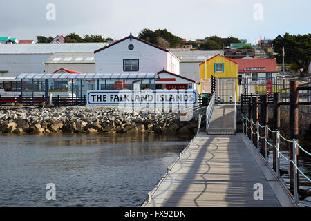Willkommen bei den Falkland-Inseln Stockfoto