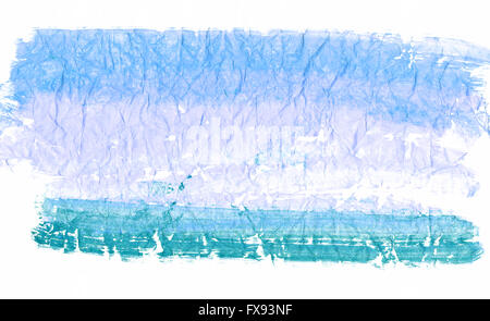 Textur-Aquarell Abstriche in Blautönen Stockfoto