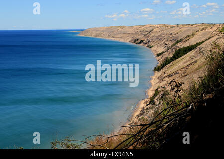 Riesigen Sanddünen von dargestellter Felsen-Staatsangehöriger Lakeshore, am Lake Superior, Michigan, USA Stockfoto