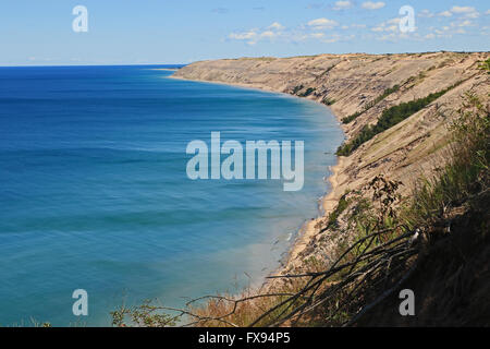 Riesigen Sanddünen von dargestellter Felsen-Staatsangehöriger Lakeshore, am Lake Superior, Michigan, USA Stockfoto