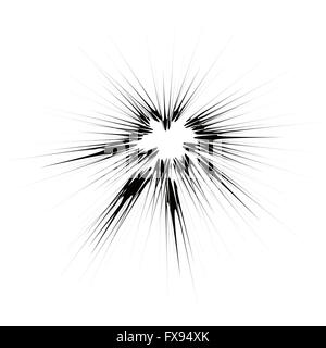 Explodieren Sie, Blitz, Explosion Cartoon, Sterne platzen Stockfoto