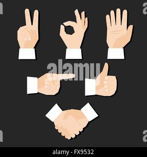 Hände-set Stock Vektor