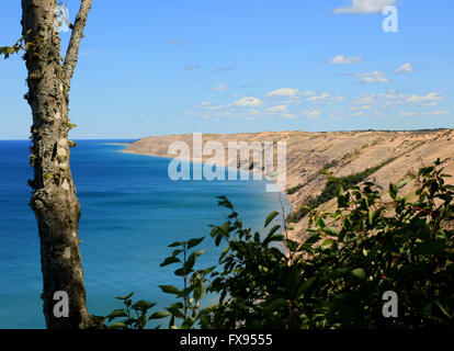 Riesigen Sanddünen von dargestellter Felsen-Staatsangehöriger Lakeshore, am Lake Superior, Michigan, USA Stockfoto