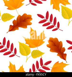 Herbst Blätter Musterdesign Stock Vektor