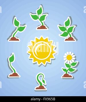 Wachstum Fortschritte Symbole Stock Vektor