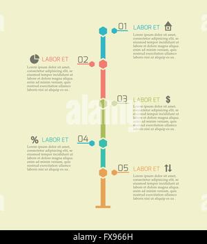Infografik-Timeline-Diagrammelemente Stock Vektor