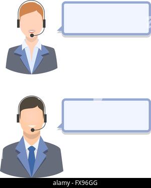 Call Center-Agenten Stock Vektor