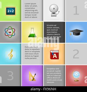 Bildung-Infografik-Elemente Stock Vektor