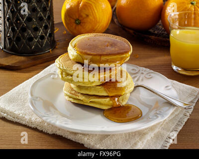 Maismehl-Pfannkuchen Stockfoto